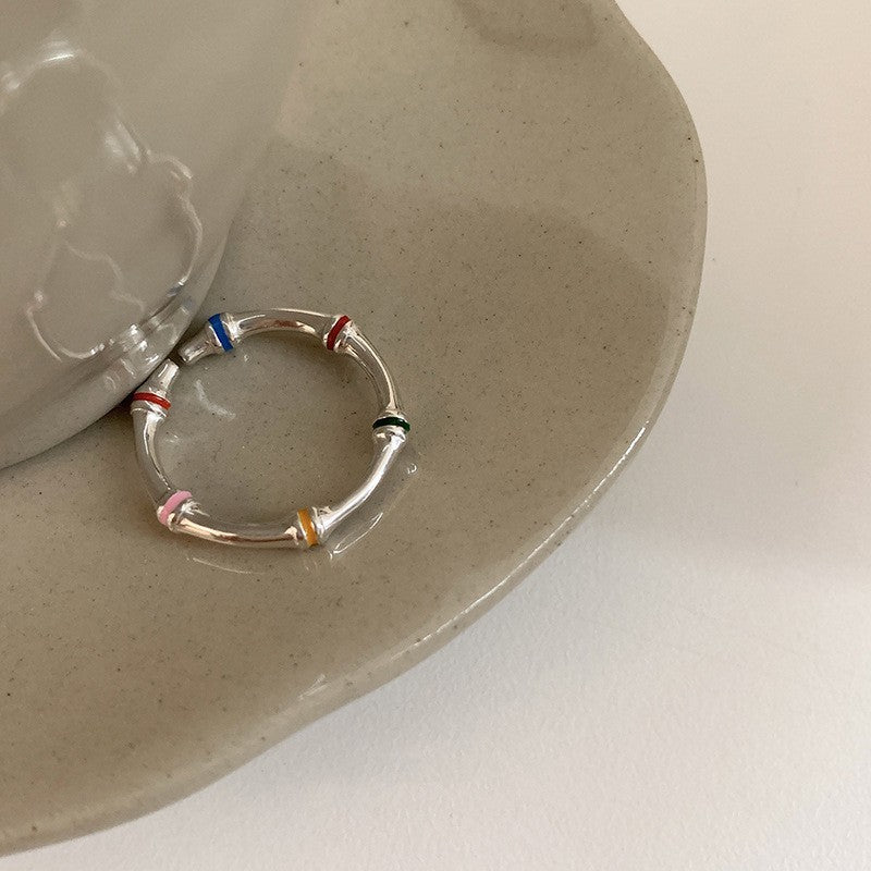 South Korea's new plain ring women's niche ins high-end sense opening adjustable ring wholesale foreign trade cross-border ring