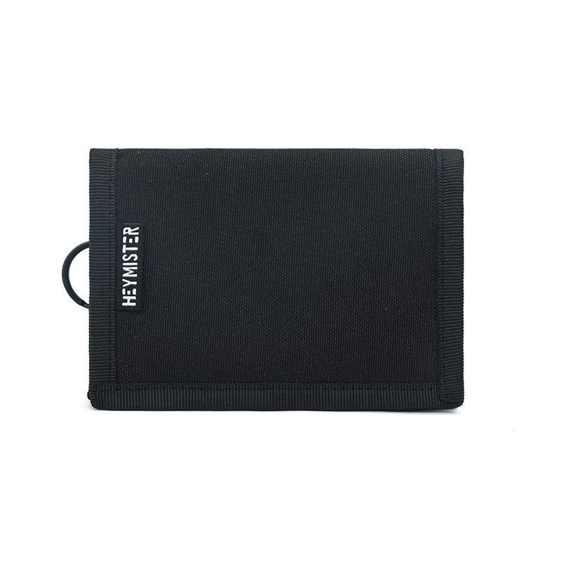 Wallet ins women's 2024 new Korean version fashion and versatile tri-fold card holder oxford cloth men's portable coin purse