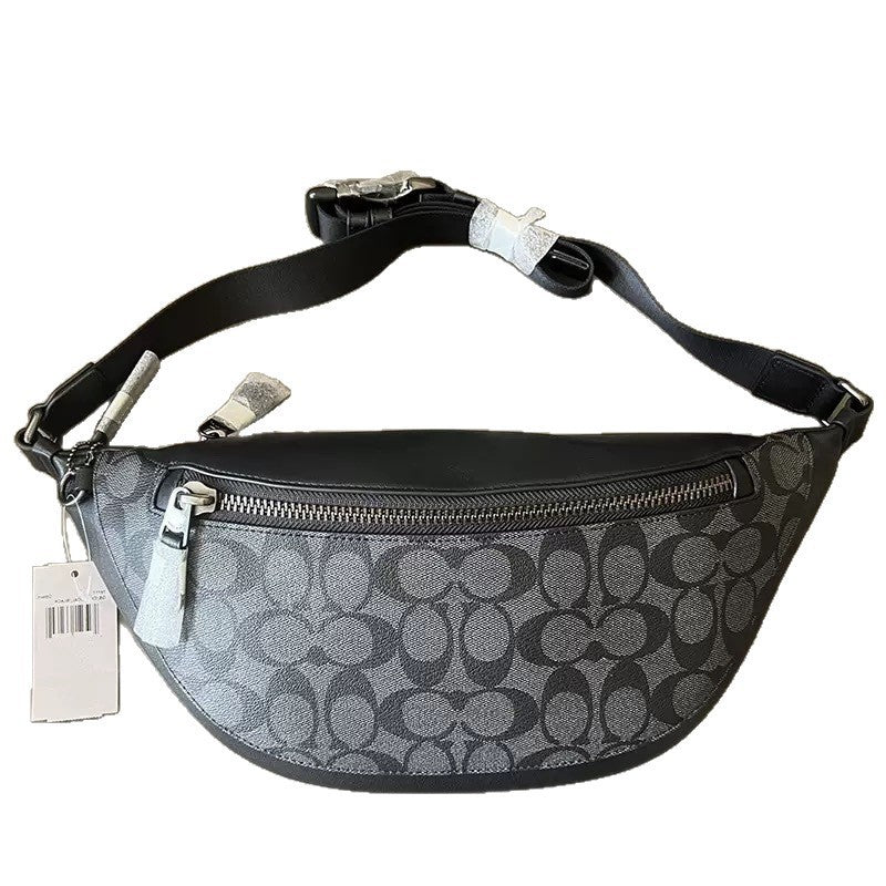 Koc family cross-border classic men's C pattern print sports chest bag fashion trend waist bag commuter casual crossbody men's bag