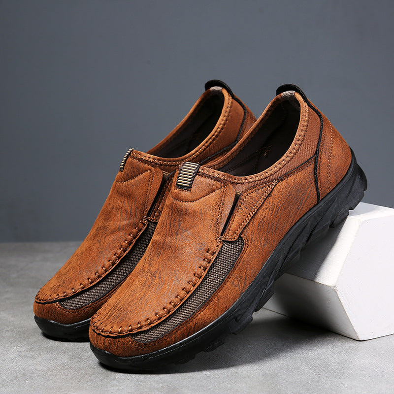 Foreign trade plus size men's shoes fashion breathable men's business shoes shoes british lazy man kick-in dad single shoes casual shoes men