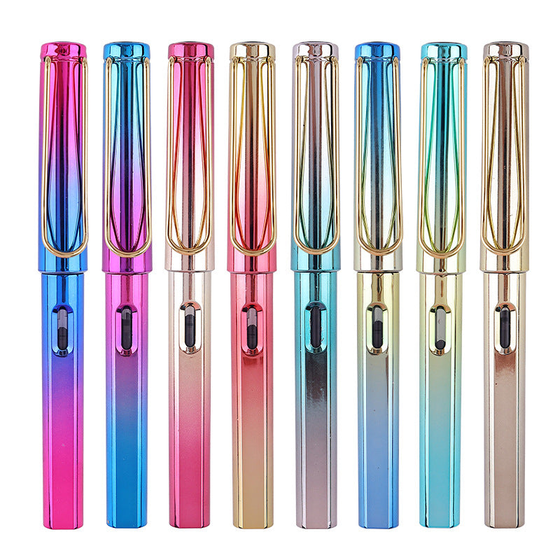 Zhengzi colorful gradient color fountain pen dual-purpose student pen can be exchanged for ink sac color gradient printable LOGO pen