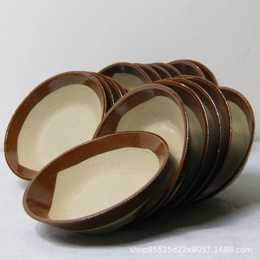Factory wholesale 5.8 inch vintage clay bowl wine bowl hot pot restaurant antique clay porcelain bowl buckle meat steamed bowl