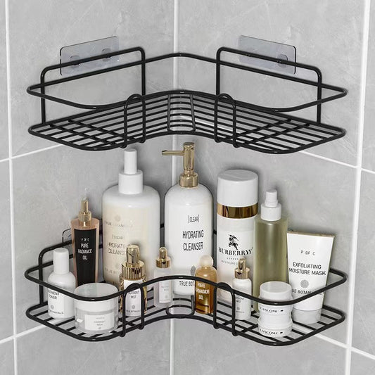 Punch-free bathroom bathroom triangle rack wall-mounted toilet bathroom washstand storage wall supplies
