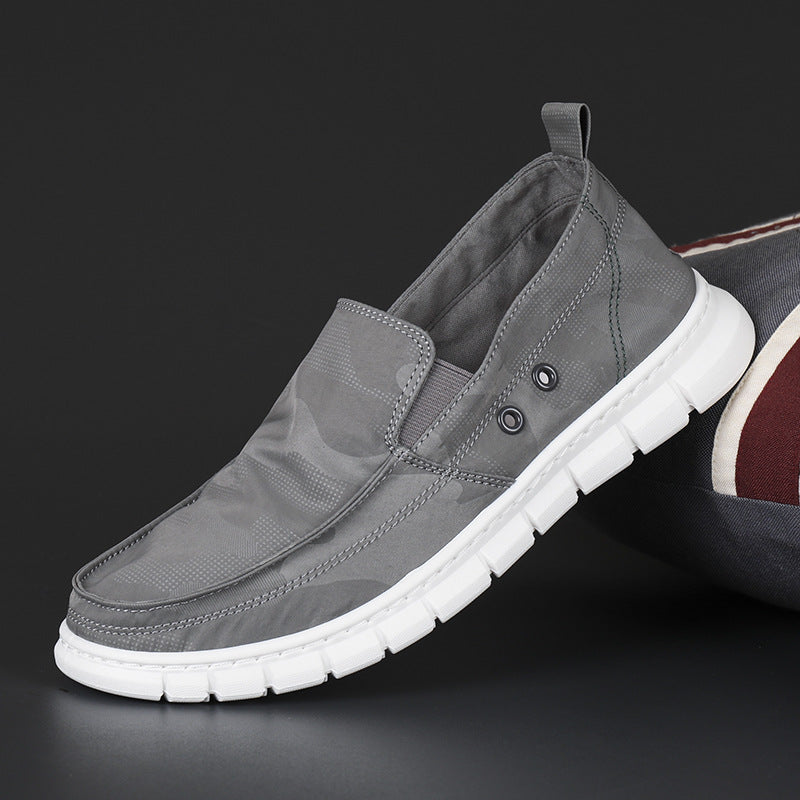 Men's new canvas shoes, men's shoes, summer tide shoes, breathable, slip-on casual shoes, old Beijing cloth shoes, lazy shoes