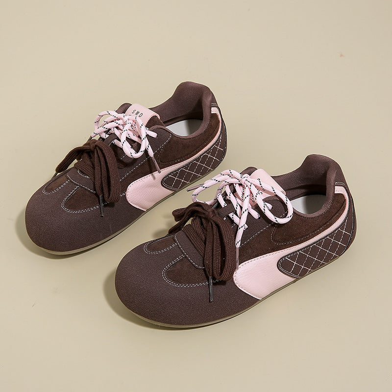 ins korean version new forrest gump shoes women's 2025 spring student sports running casual shoes thick-soled German training shoes LDS01