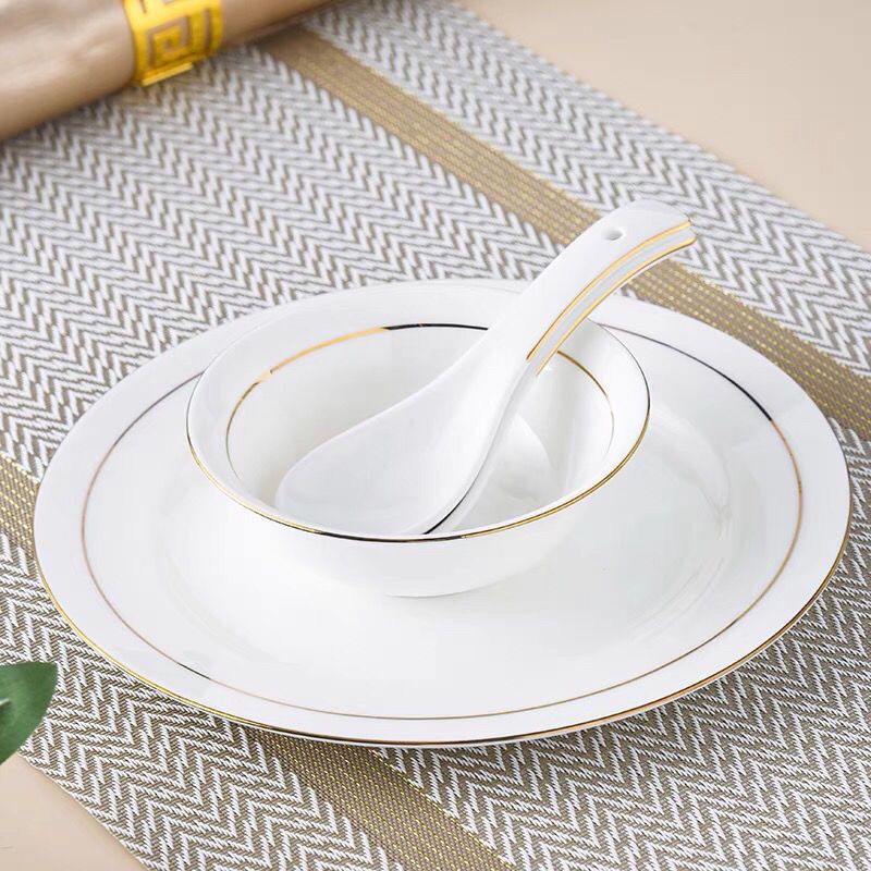 Phnom Penh small soup spoon home drink soup spoon meal small spoon porridge spoon eat noodle spoon commercial ceramic spoon restaurant