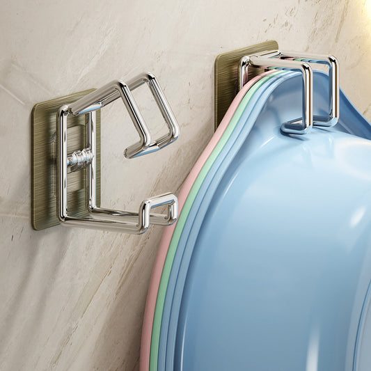 Basin hooks, toilets, non-perforated bathrooms, basin storage racks, toilet washbasins, shelves, hanging basins, artifacts