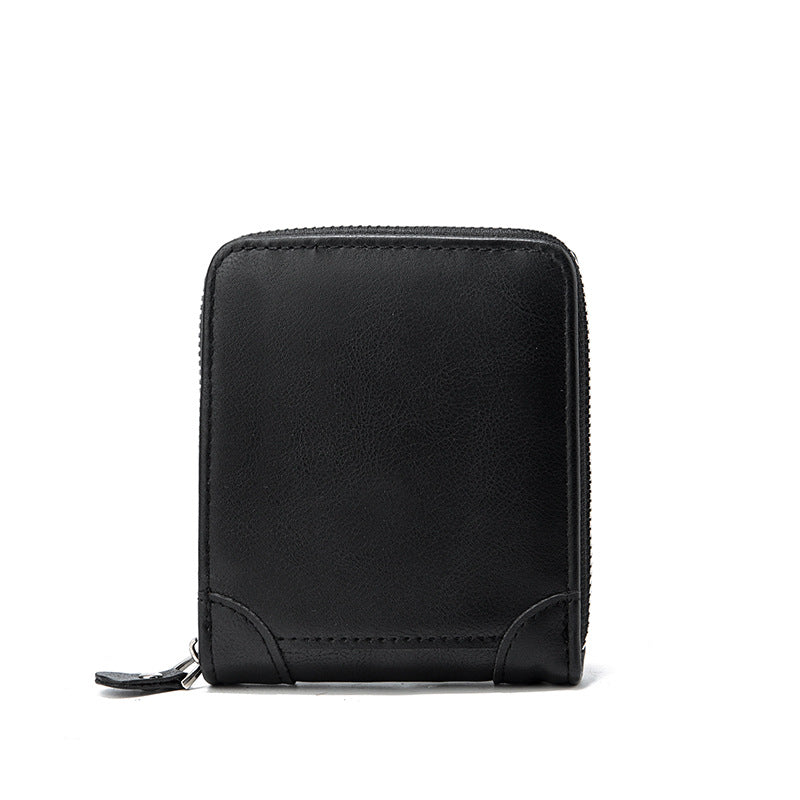 European and American business men's short wallet multi-functional classic fashion trend clip full material men's multi-card coin purse