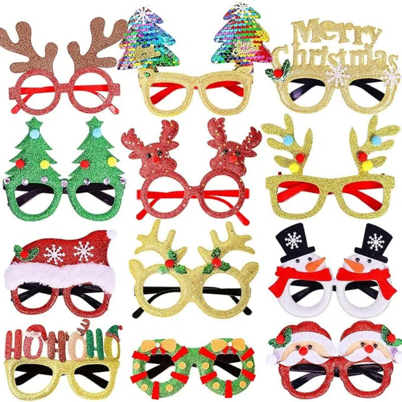 Cross-border Amazon TEMU Shein Christmas Glasses Christmas Glasses Set Holiday Party Supplies