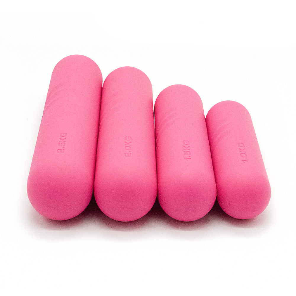 Hand pattern dumbbells silicone edging unisex fitness household equipment children's primary school sports dumbbells 2-5kg