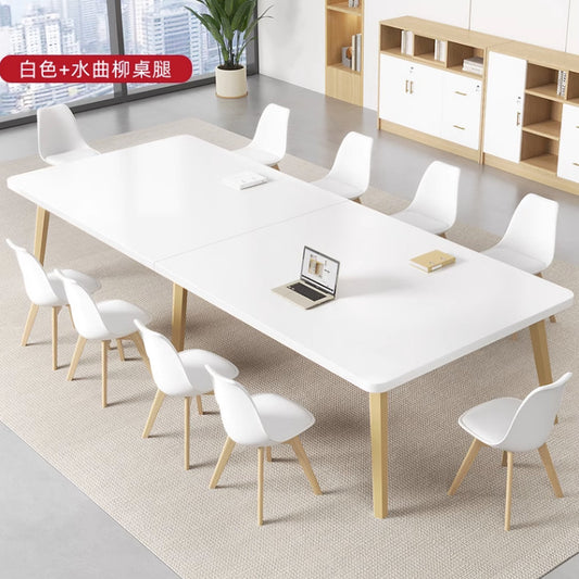 Conference table, simple long table, large work table, small meeting room, long strip, simple modern desk and chair combination