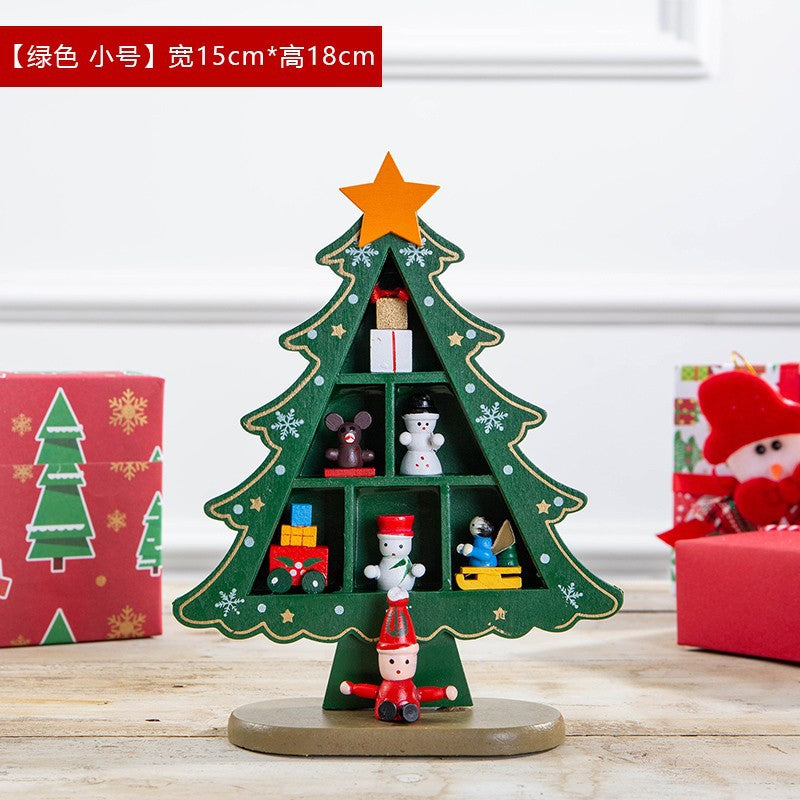 2025 Christmas Ornaments Small Mini Tree DIY Three-dimensional ins Scene Arrangement Tabletop Ornaments for Children Home
