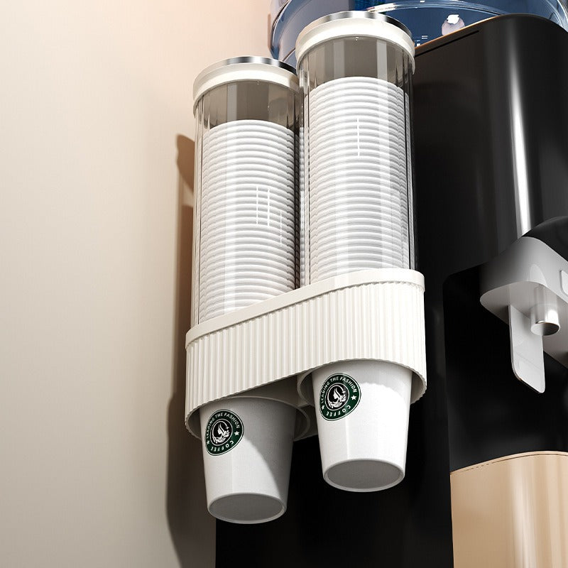 Disposable cup wall-mounted cup dispenser, water dispenser, high-end paper cup holder, water cup storage rack, bar storage