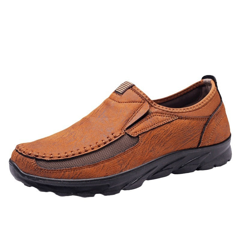Foreign trade plus size men's shoes fashion breathable men's business shoes shoes british lazy man kick-in dad single shoes casual shoes men