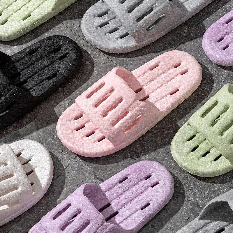 pvc bathroom anti slippers men's summer bath leaky hollow quick-drying toilet special shower slippers women