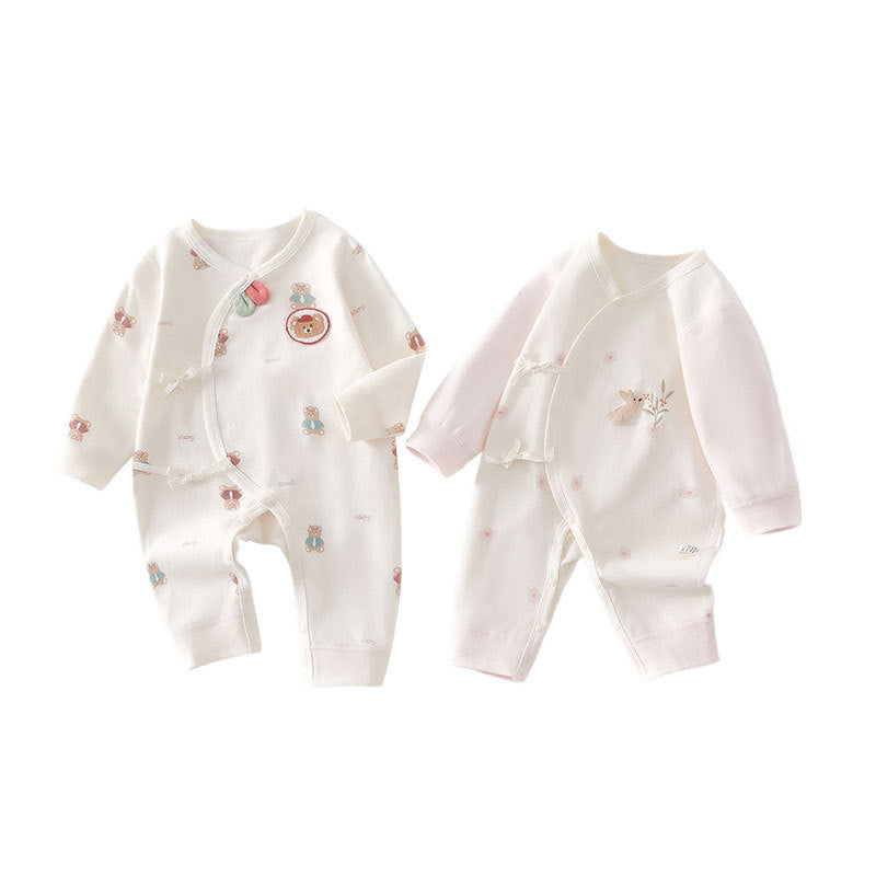 Newborn clothes, newborn spring and autumn butterfly clothes, monk clothes, cotton boneless baby, baby onesies, Hayi