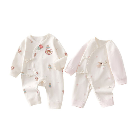 Newborn clothes, newborn spring and autumn butterfly clothes, monk clothes, cotton boneless baby, baby onesies, Hayi