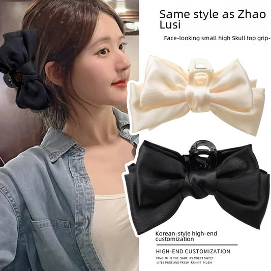 On the run princess headdress clip bow hairpin back head large grab clip female shark clip 2023 new hairpin