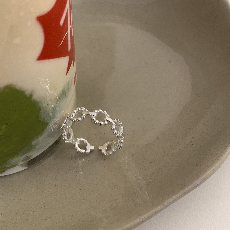 South Korea's new plain ring women's niche ins high-end sense opening adjustable ring wholesale foreign trade cross-border ring