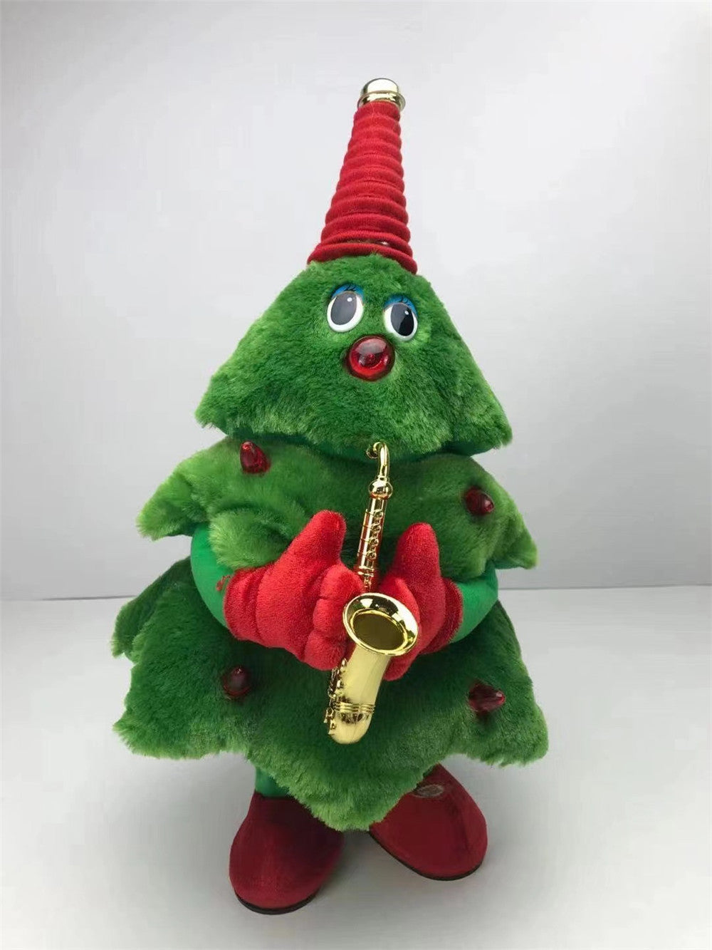 Christmas electric plush toy Christmas tree will sing, dance and glow Christmas tree party holiday decoration gifts