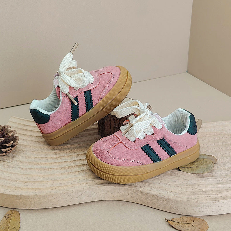 Baby shoes spring and autumn new baby toddler shoes, boys' board shoes, girls' soft soles, children's moral training shoes, casual trendy shoes