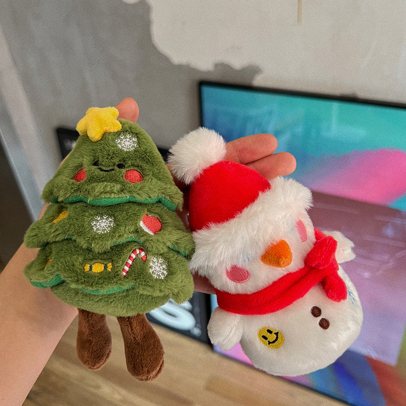 Snowman doll, plush toy, small doll, bag, bag pendant, keychain, female christmas tree, cartoon, cute backpack ornament