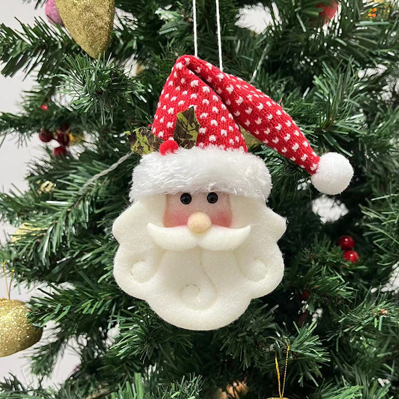 Cross-border Christmas decoration fabric knitted doll old man pendant pendant Christmas tree decoration pendant scene layout
