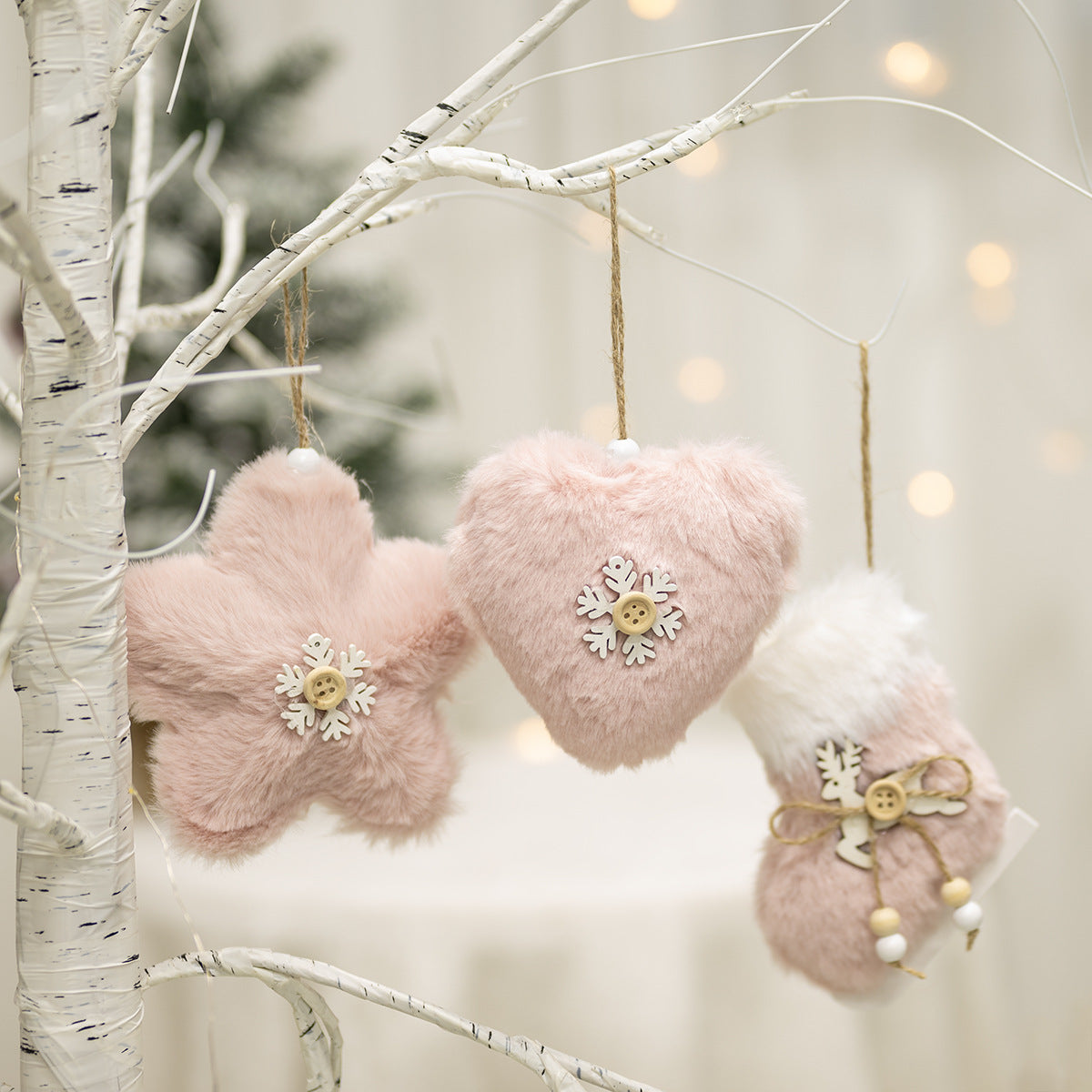 New Cross-border Christmas Plush Angel Charm Cute Doll Doll Gift Christmas Tree Pendant ins Arrangement