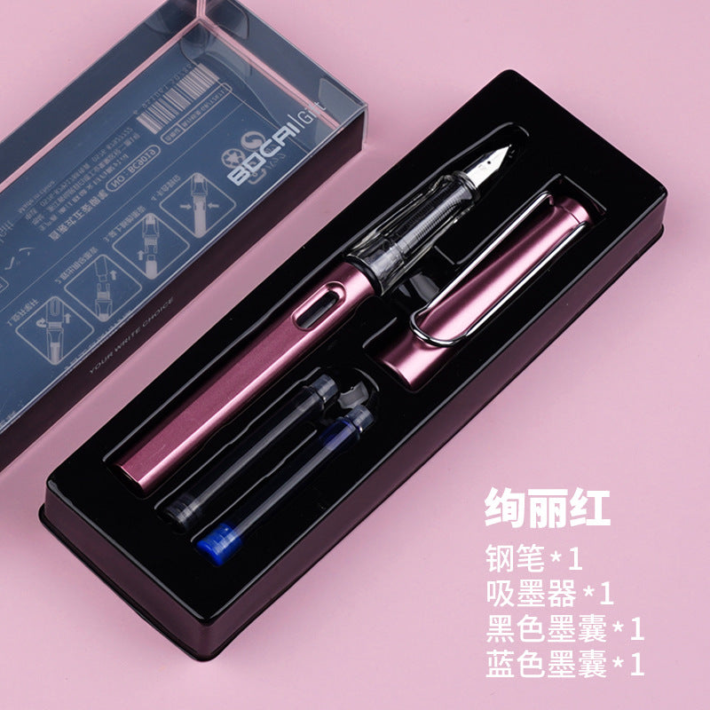 Bocai students are posture fountain pen set replaceable ink sac primary school students special calligraphy practice business gifts wholesale