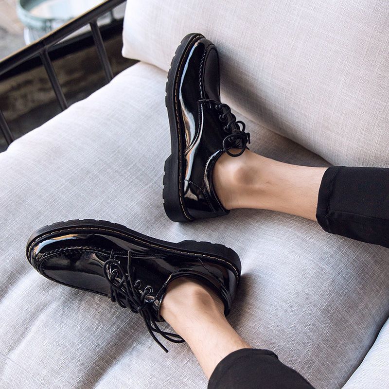 Chef shoes men's non-slip waterproof kitchen men's small black shoes work leisure work leather shoes men's business small leather shoes men
