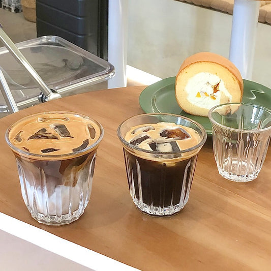 Dirty coffee cup American Australian white ice latte cup cold brew cup classic retro 200ml glass cup ins style