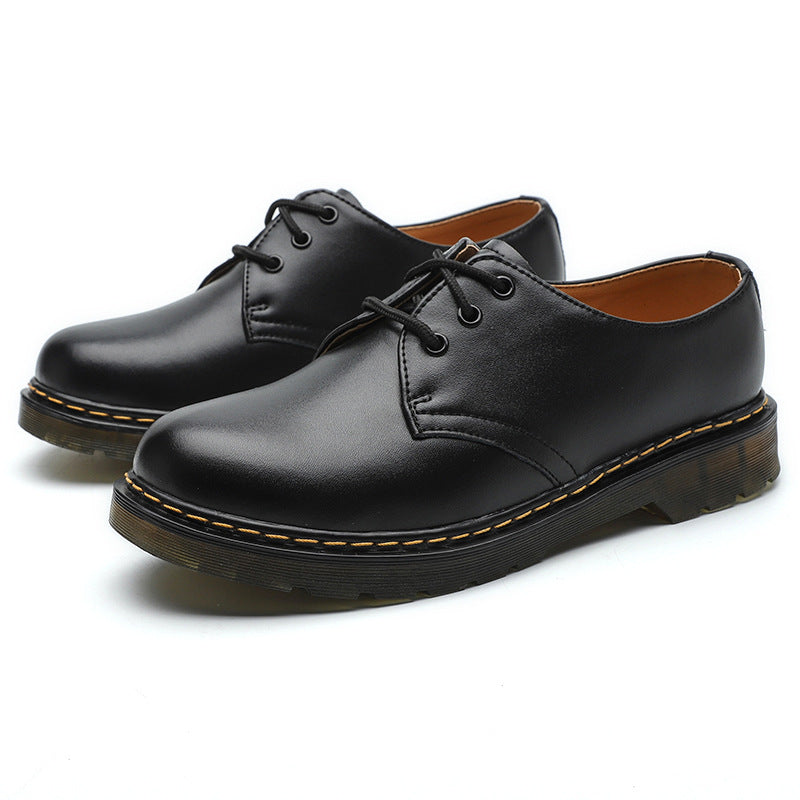 Cross-border 1461 low to help Martin shoes men's leather British wind large size short boots round head men and women couple casual tooling shoes