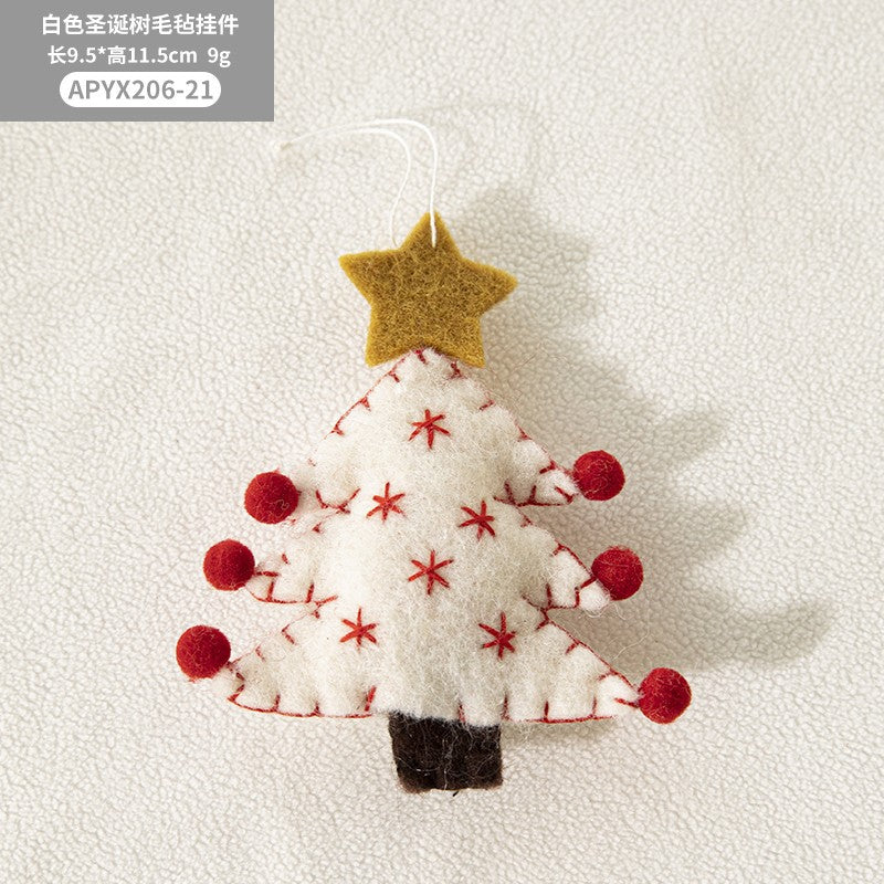 Christmas Decorations Creative Christmas Tree Cartoon Elk Felt Pendant DIY Material Doll Christmas Gifts