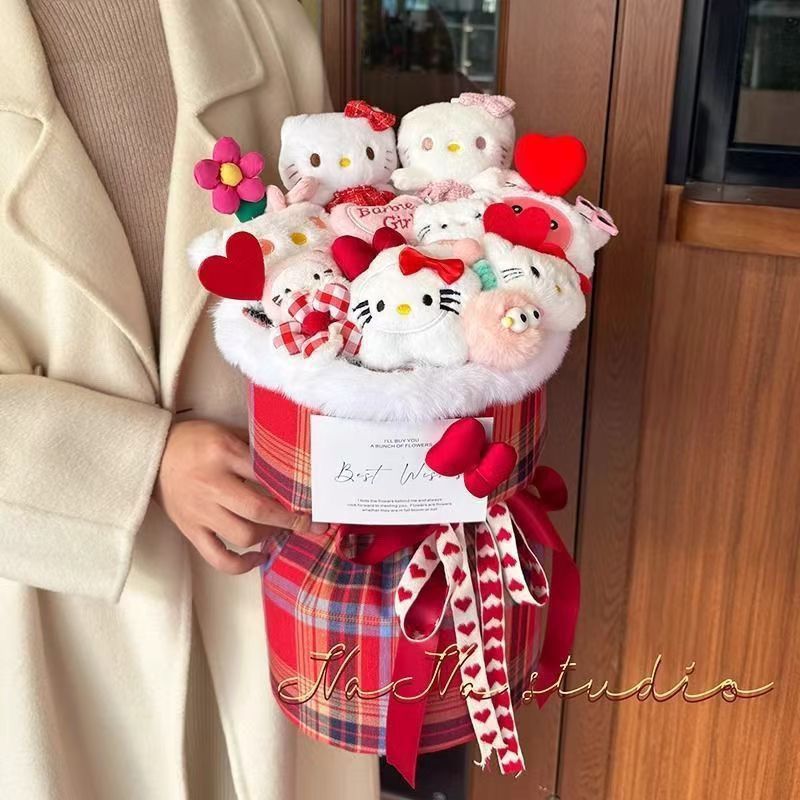 Christmas gifts kulomi dolls cartoon bouquet dolls forever peanut birthday gifts for girls friends and girlfriends