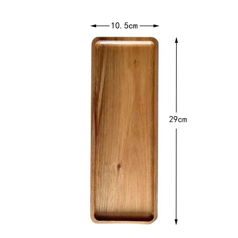 spot japanese acacia wood tray rectangular dinner plate insulated solid wood grain plate oval breadboard teacup plate
