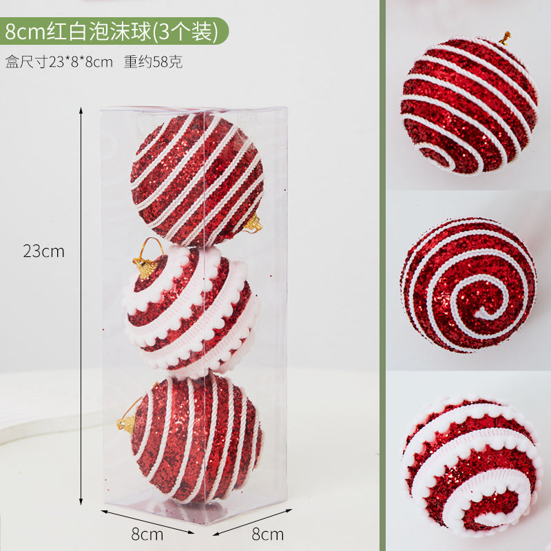 Christmas ornaments, bubble candy cane, red and white christmas tree, creative gifts, hotel mall window decoration pendants