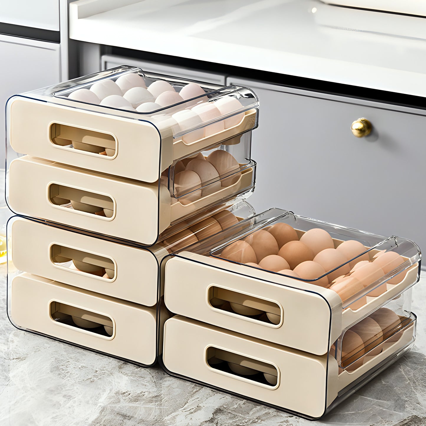 Egg storage box, refrigerator special drawer, egg kitchen crisper food-grade organizing artifact