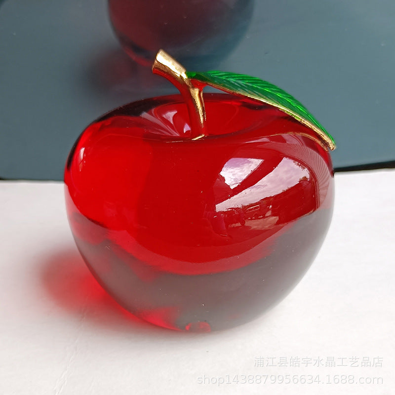 Processing and production of crystal apples, creative gifts, holiday decorations, handicrafts, Christmas ornaments, car home decorations