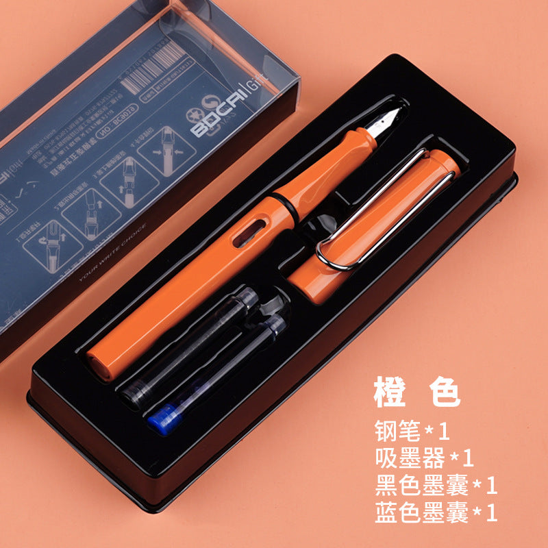 Bocai students are posture fountain pen set replaceable ink sac primary school students special calligraphy practice business gifts wholesale