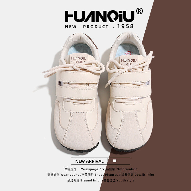 Global Flat Moral Training Shoes Women's 2025 Popular Spring and Autumn Velcro Shoes Versatile Sneakers KMXFX8093