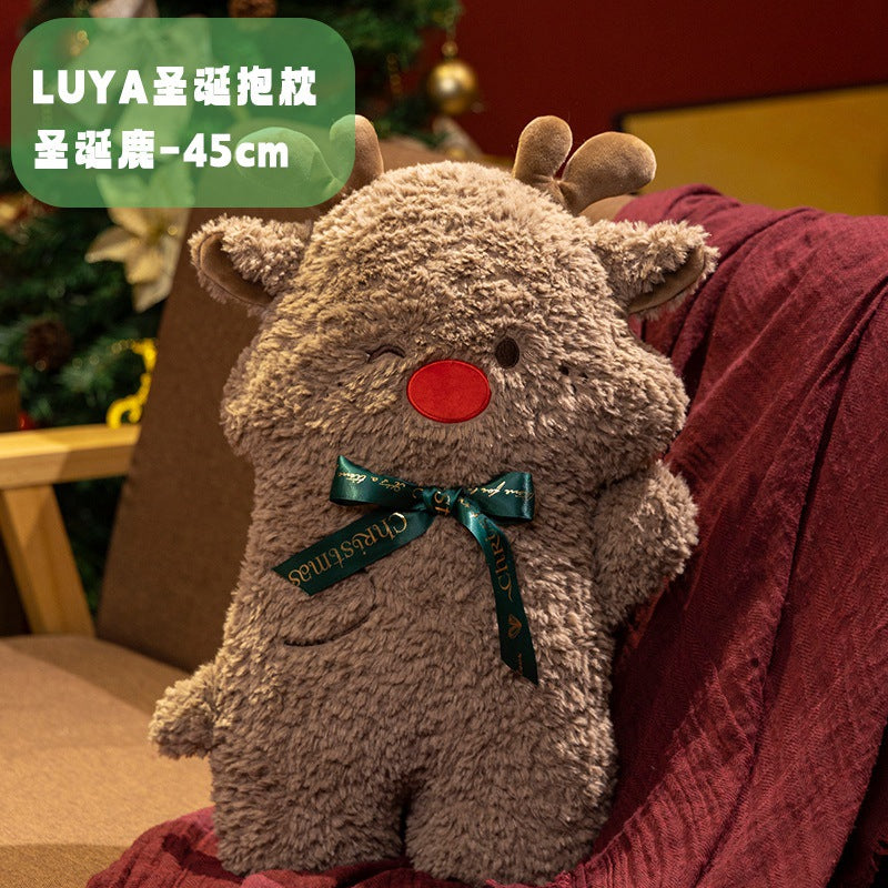 LUYA Super Soft Christmas Tree Pillow Girls Sleeping Socks Doll Cute Snowman Doll Christmas Day Decoration Gift