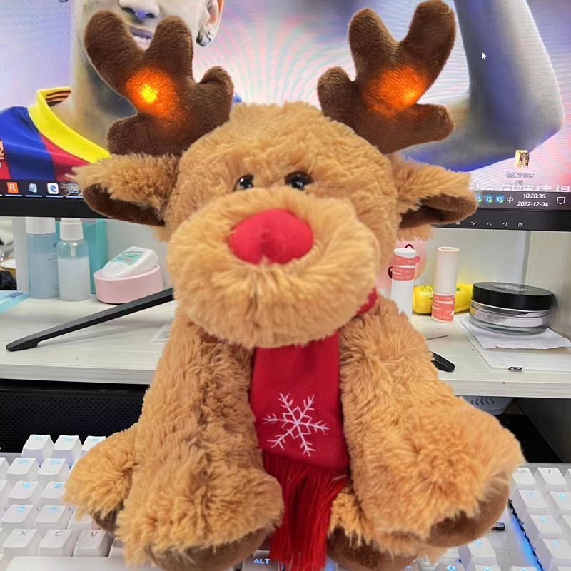Korean version of ins new internet celebrity Christmas deer plush toy cute cartoon elk rag doll doll gift for women
