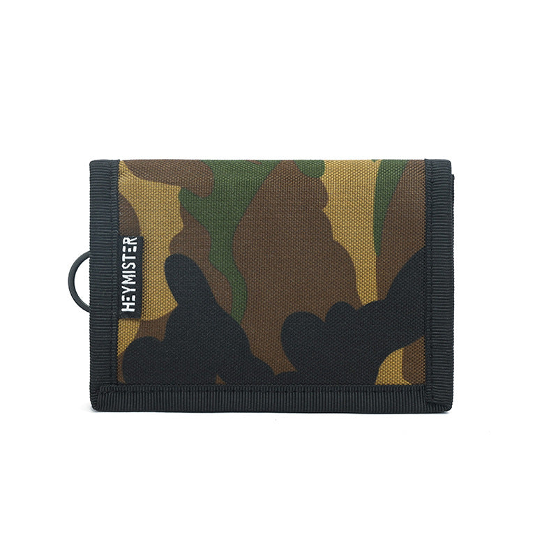 Wallet ins women's 2024 new Korean version fashion and versatile tri-fold card holder oxford cloth men's portable coin purse