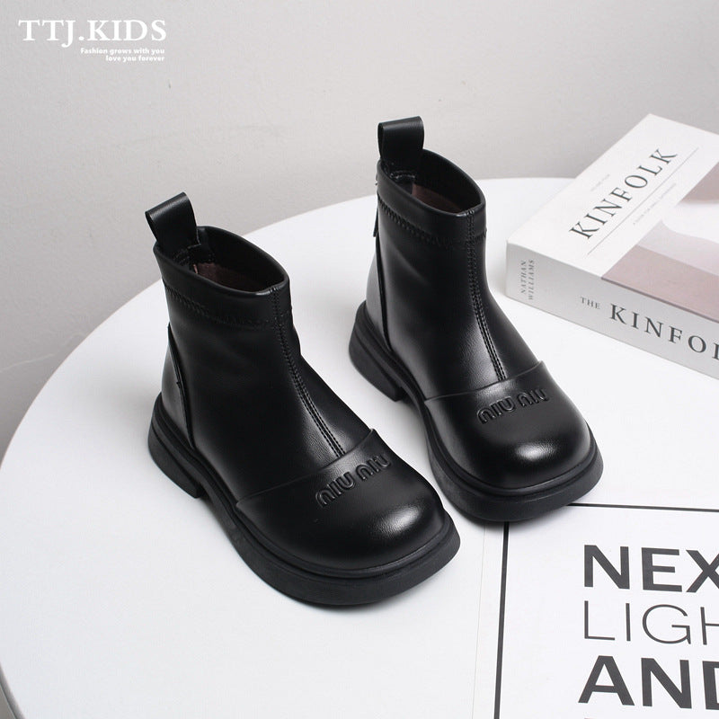 Girls Boots 2025 New Fall Winter Children's Martin Boots Girls Waterproof Baby Boots Soft Sole Leather Boots Princess Boots