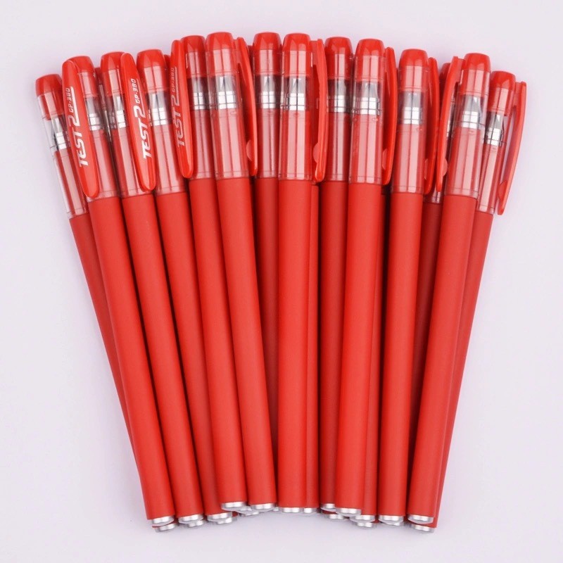 【10pcs】2023 New Frosted Office Student Signature Pen 0.5MM Bullet Three-color Student Exam