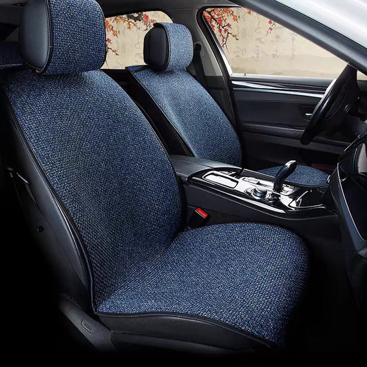 4S store car seat cushion four seasons universal linen breathable cotton linen special semi-pack seat cushion trolley seat cover seat cover