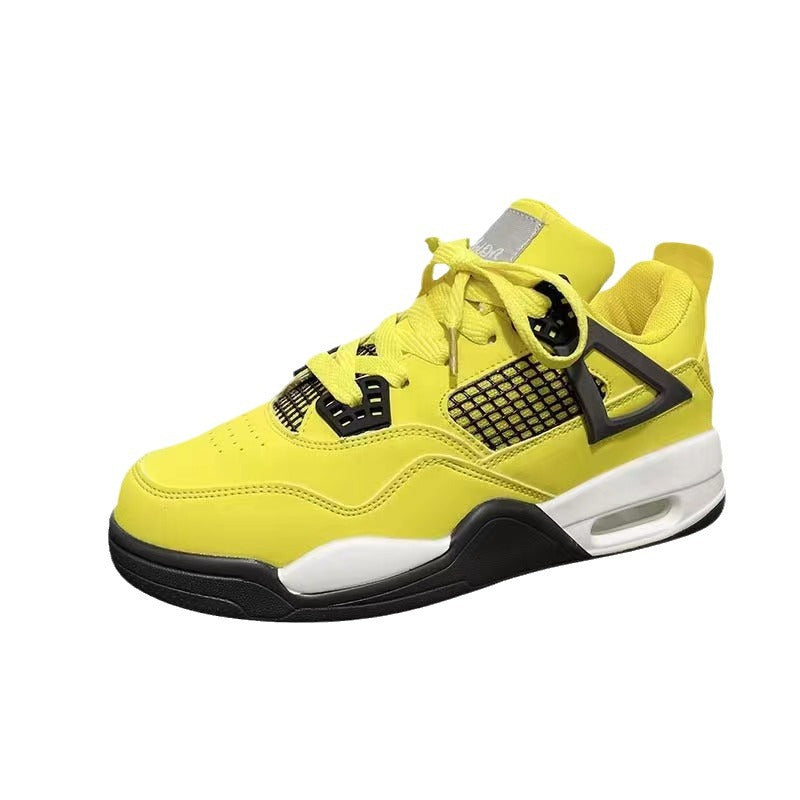 Chic Hong Kong style air cushion basketball sports shoes for men and women couple models lightweight student casual shoes