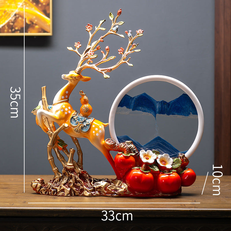 Wholesale New Chinese Creative Quicksand Ornaments, Wine Cabinets, Entrances, TV Cabinet Decorations, Living Rooms, Fortune Desktop Crafts