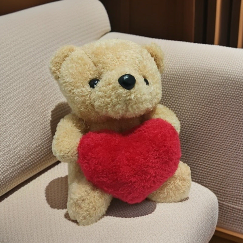 Cross-border new love bear plush toy heart teddy bear doll Valentine's Day bear rag doll Christmas doll