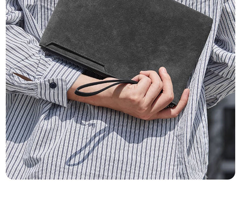 ALCANTARA clutch bag men's casual mobile phone bag simple envelope bag fashion business grab wallet storage bag